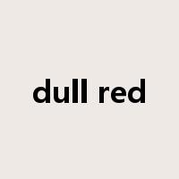 dull red是什么意思