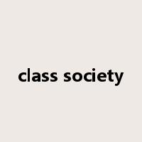 class society是什么意思