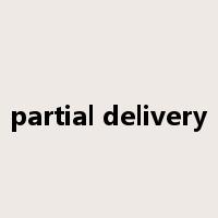 partial delivery是什么意思