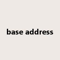 base address是什么意思