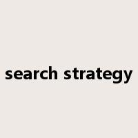 search strategy是什么意思