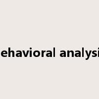 behavioral analysis是什么意思