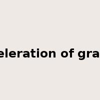 acceleration of gravity是什么意思
