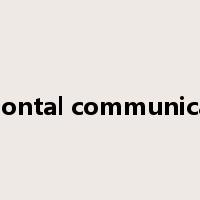 horizontal communication是什么意思