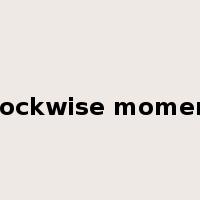 clockwise moment是什么意思