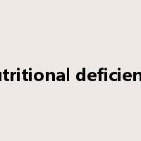nutritional deficiency是什么意思