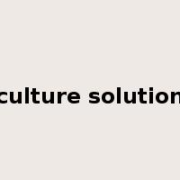culture solution是什么意思