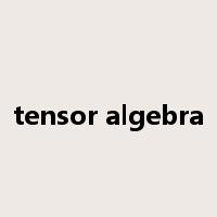 tensor algebra是什么意思