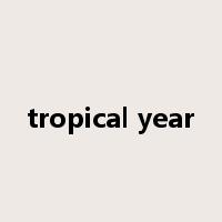 tropical year是什么意思