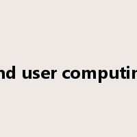 end user computing是什么意思
