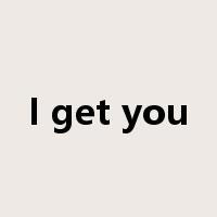I get you是什么意思