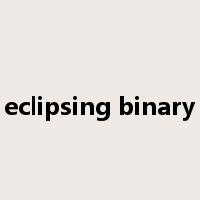 eclipsing binary是什么意思