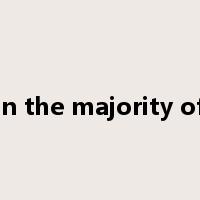 in the majority of是什么意思