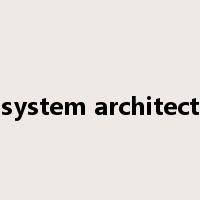 system architect是什么意思