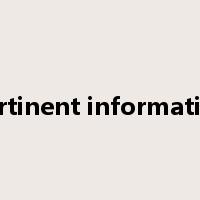 Pertinent information是什么意思
