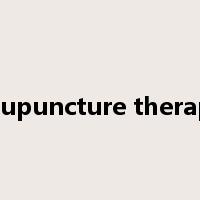 acupuncture therapy是什么意思