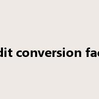 credit conversion factor是什么意思