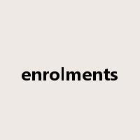 enrolments是什么意思
