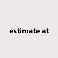 estimate at是什么意思