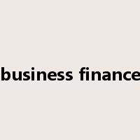 business finance是什么意思
