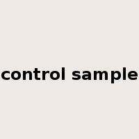control sample是什么意思