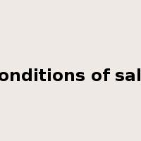 conditions of sale是什么意思