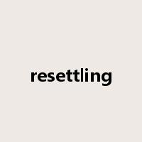 resettling是什么意思