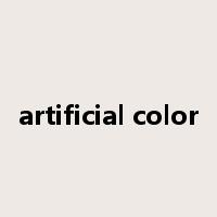 artificial color是什么意思