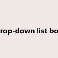 drop-down list box是什么意思
