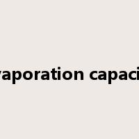 evaporation capacity是什么意思
