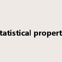 statistical property是什么意思