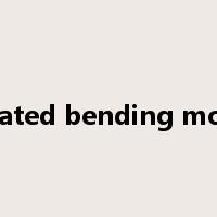 calculated bending moment是什么意思