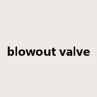 blowout valve是什么意思