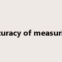accuracy of measuring是什么意思