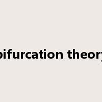 bifurcation theory是什么意思
