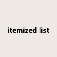 itemized list是什么意思