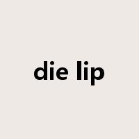 die lip是什么意思