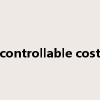 controllable cost是什么意思