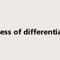 process of differentiation是什么意思