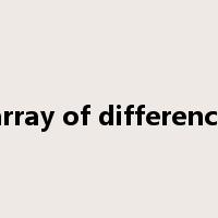 array of difference是什么意思