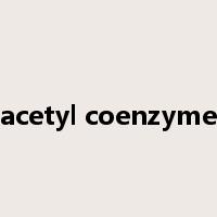 acetyl coenzyme是什么意思