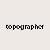topographer是什么意思