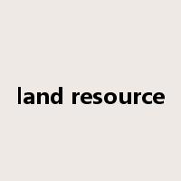 land resource是什么意思