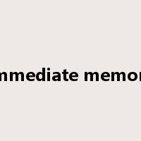 immediate memory是什么意思