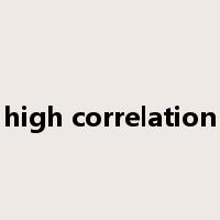 high correlation是什么意思