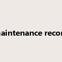 maintenance record是什么意思