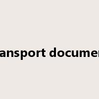 transport document是什么意思