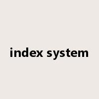 index system是什么意思