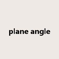 plane angle是什么意思