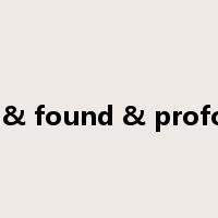 Find & found & profound是什么意思
